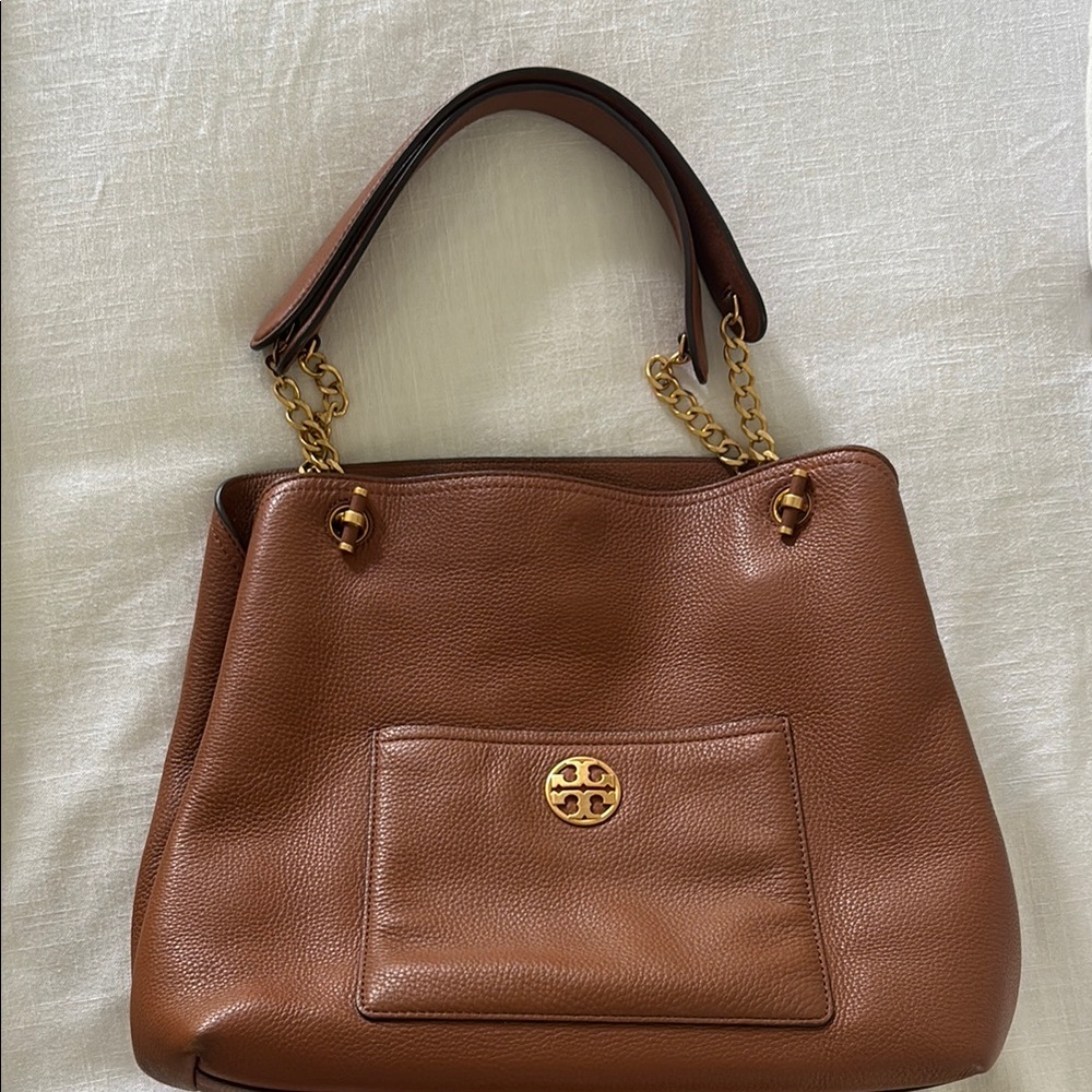 Tory Burch Brown Leather Tote Bag
